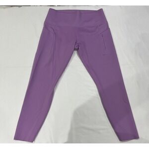 Nike Go Firm Leggings Womens XXL Purple High Waist Pockets Activewear Gym